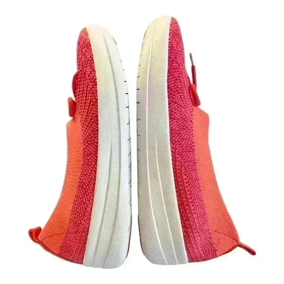 FitFlop Uberknit Women's Bow Flats, Coral/Fuchsia, Slip On Comfort Sneakers US 5 - Picture 7 of 8